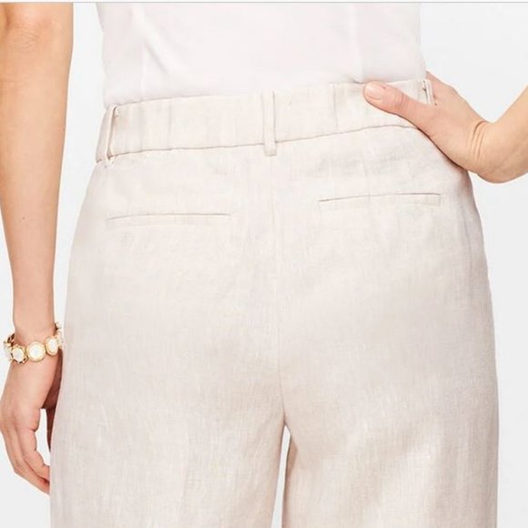 NEW Talbots Linen Straight Leg Crop Pants 14 - Picture 4 of 12